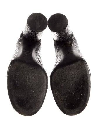 Balenciaga Leather Animal Print Slides