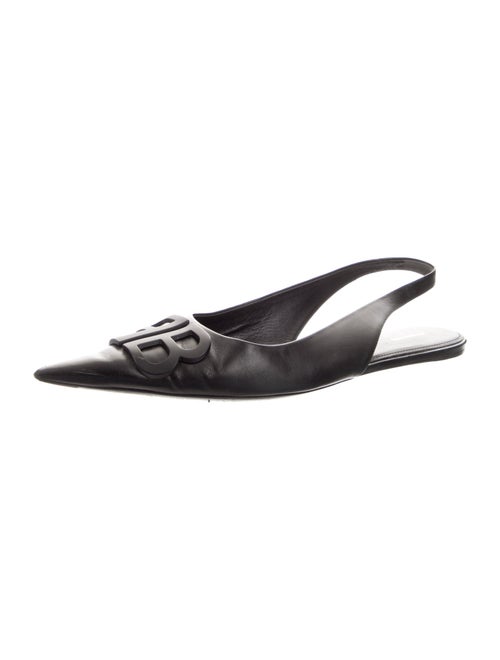 Balenciaga Leather Slingback Flats