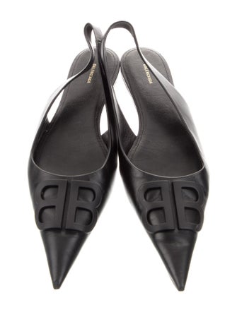 Balenciaga Leather Slingback Flats