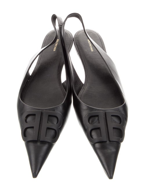 Balenciaga Leather Slingback Flats