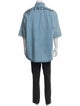 Balenciaga 2018 Three-Quarter Sleeve Denim Shirt
