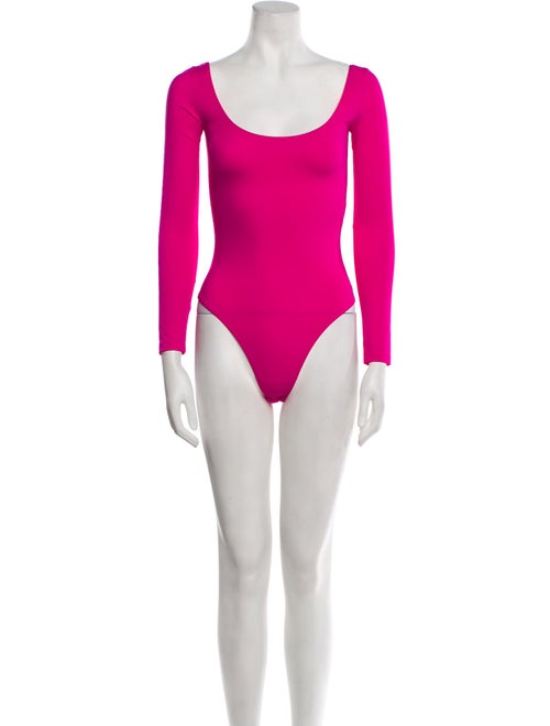 Balenciaga Scoop Neck Long Sleeve Bodysuit