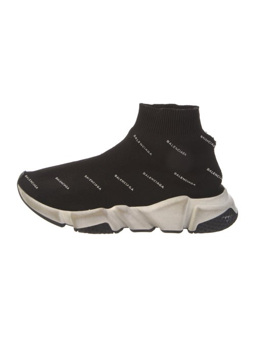 Balenciaga Speed Trainer Repeat Logo Mid Sock Sneakers