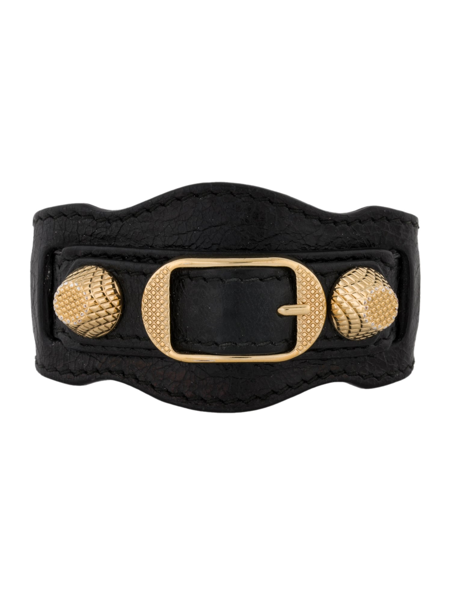 Balenciaga Leather Arena Giant Wrap Bracelet