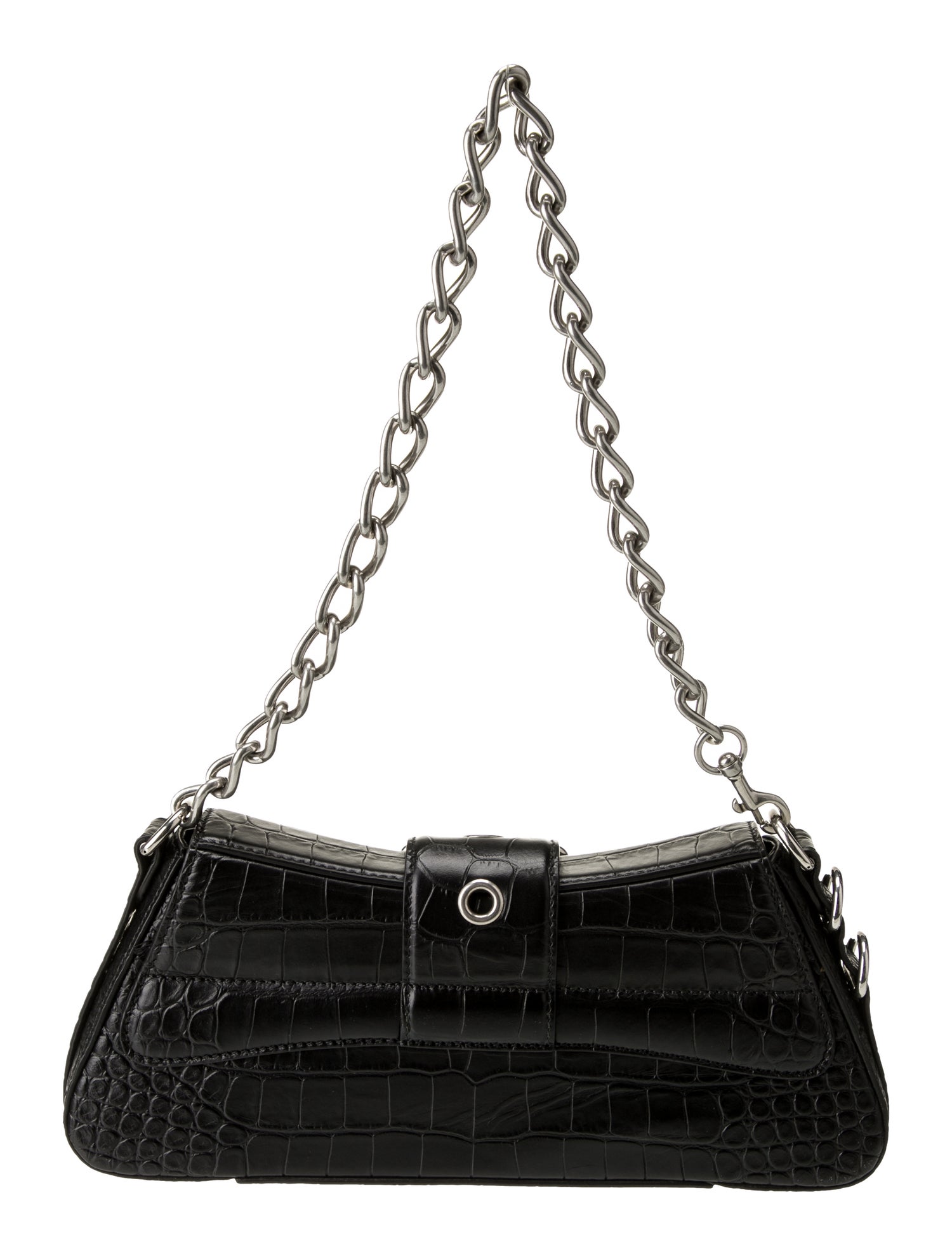 Balenciaga Embossed Leather Shoulder Bag 2022