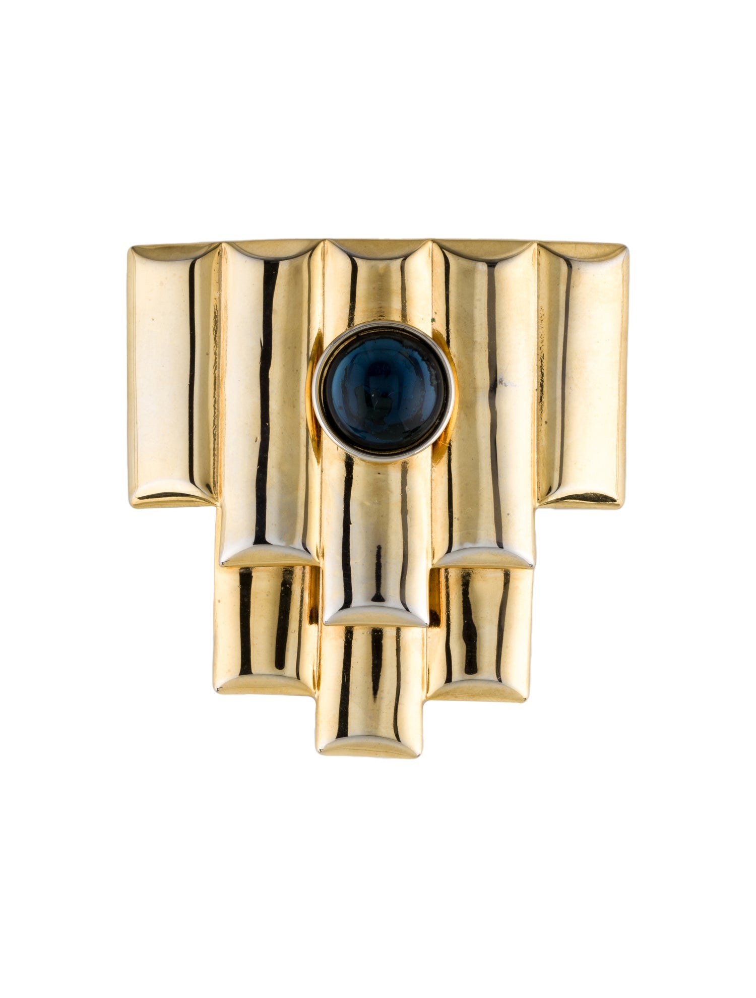 Balenciaga Crystal Art Deco Brooch