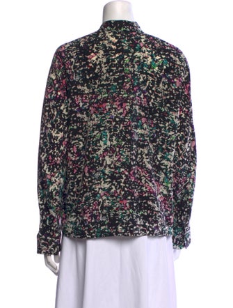 Balenciaga Silk Floral Print Blouse