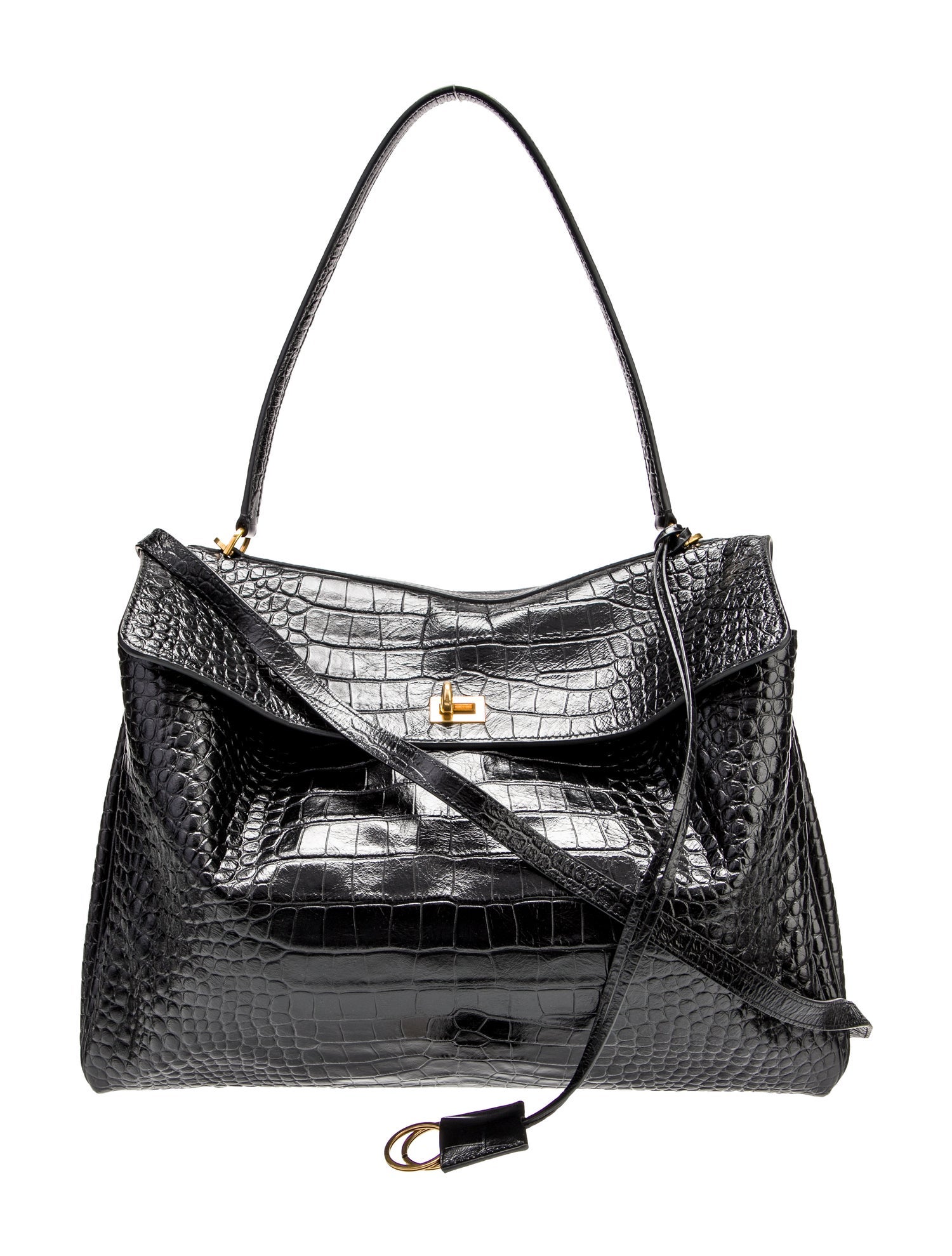 Balenciaga Embossed Leather Rodeo Large