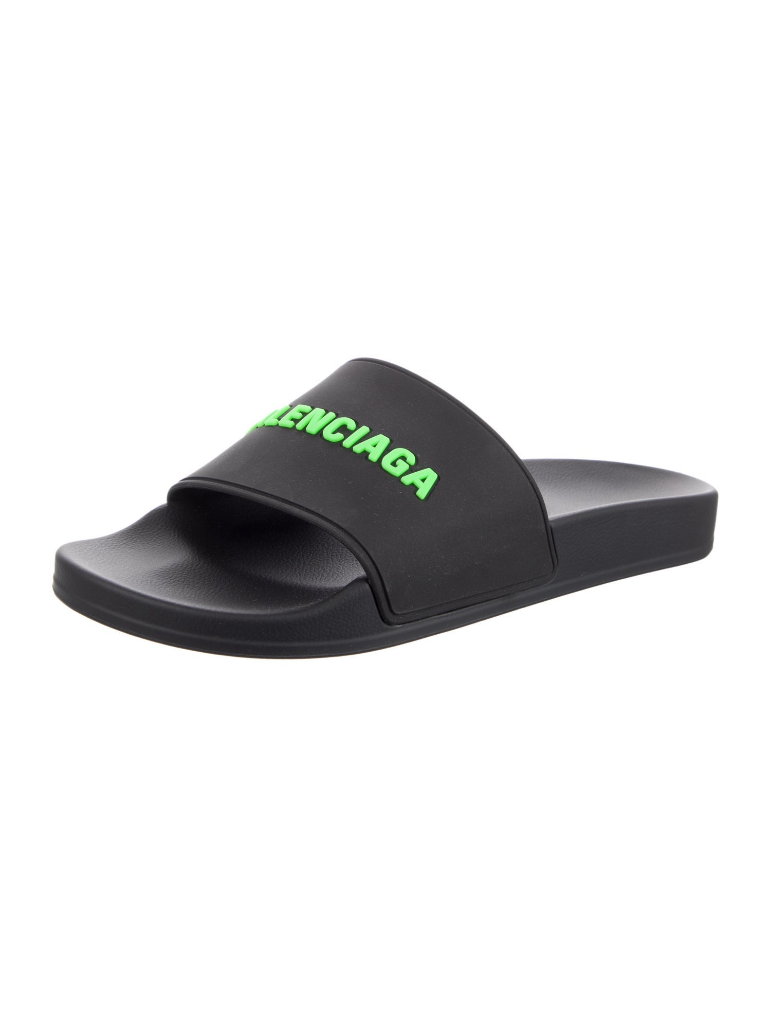Balenciaga Rubber Graphic Print Slides