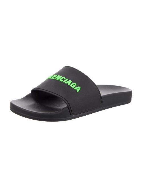 Balenciaga Rubber Graphic Print Slides