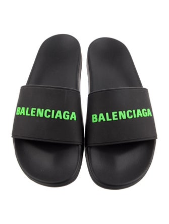 Balenciaga Rubber Graphic Print Slides