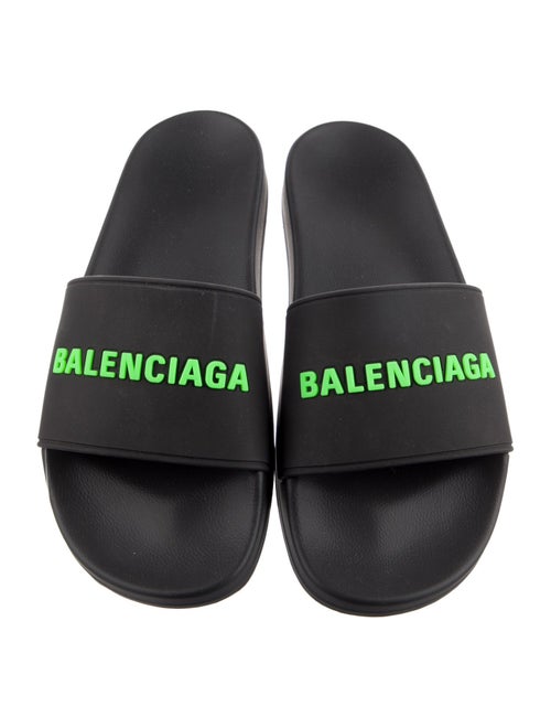 Balenciaga Rubber Graphic Print Slides