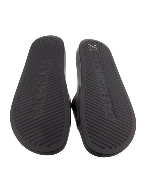 Balenciaga Rubber Graphic Print Slides