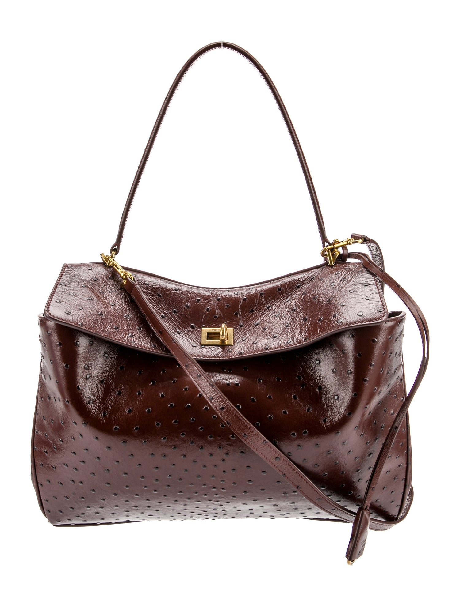 Balenciaga Embossed Leather Rodeo Medium