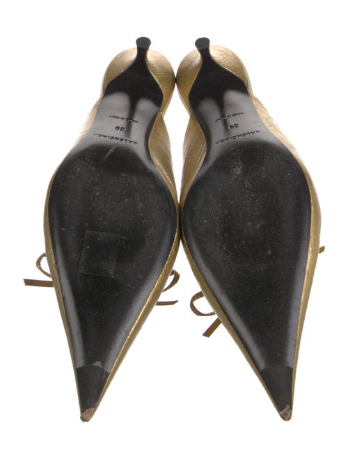 Balenciaga Leather Bow Accents Mules