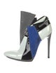 Balenciaga Patent Leather Colorblock Pattern Pumps