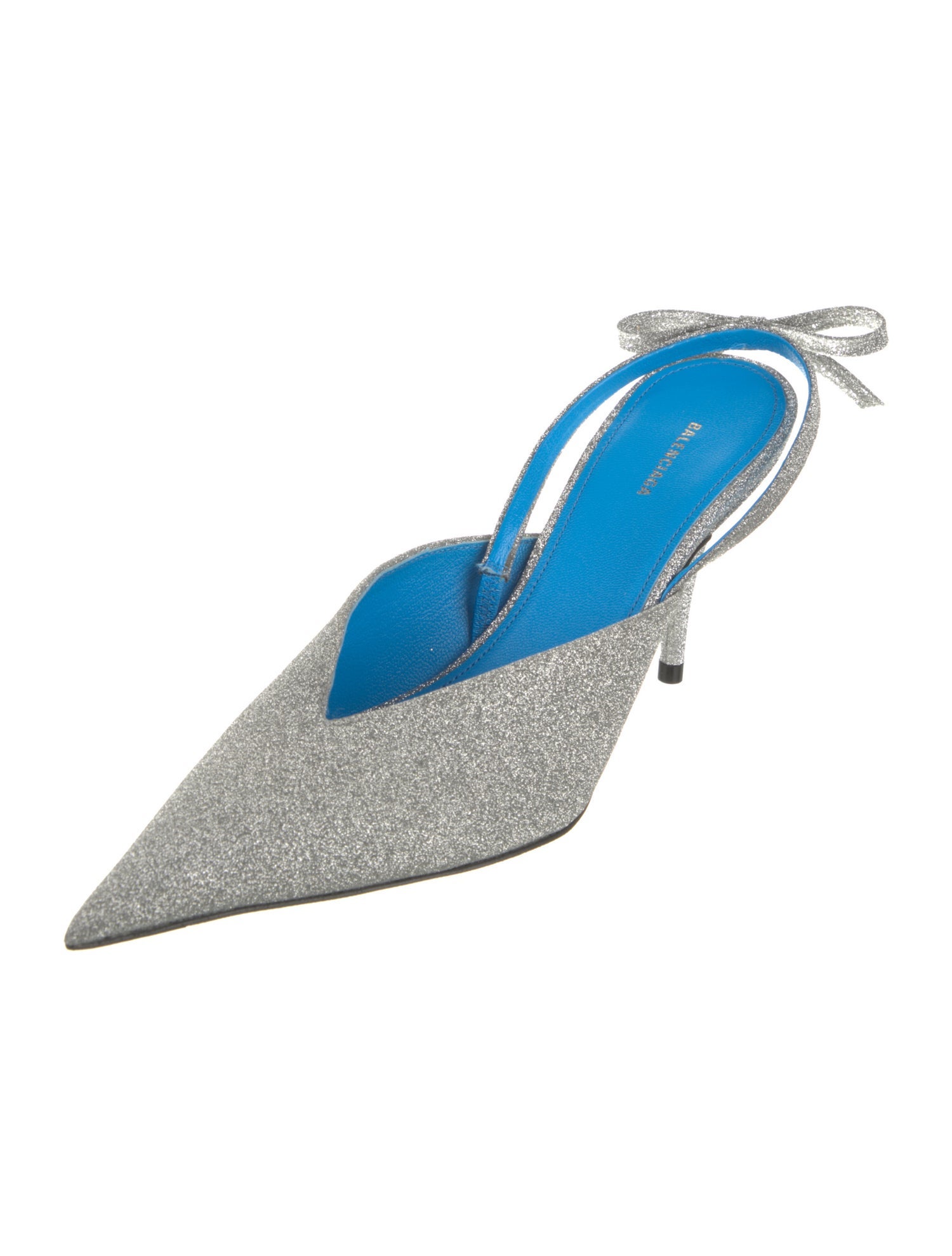 Balenciaga Glitter Bow Accents Mules