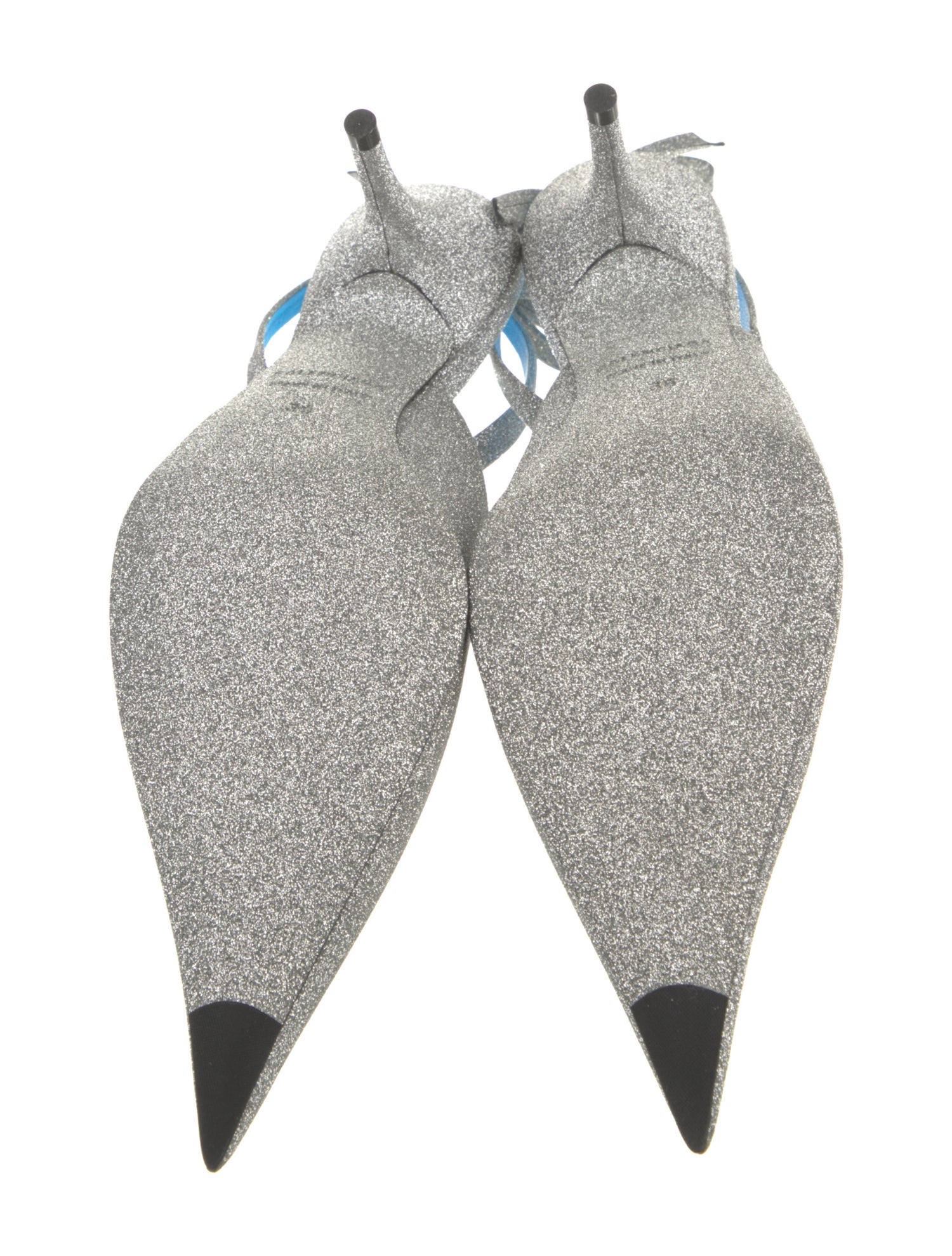 Balenciaga Glitter Bow Accents Mules