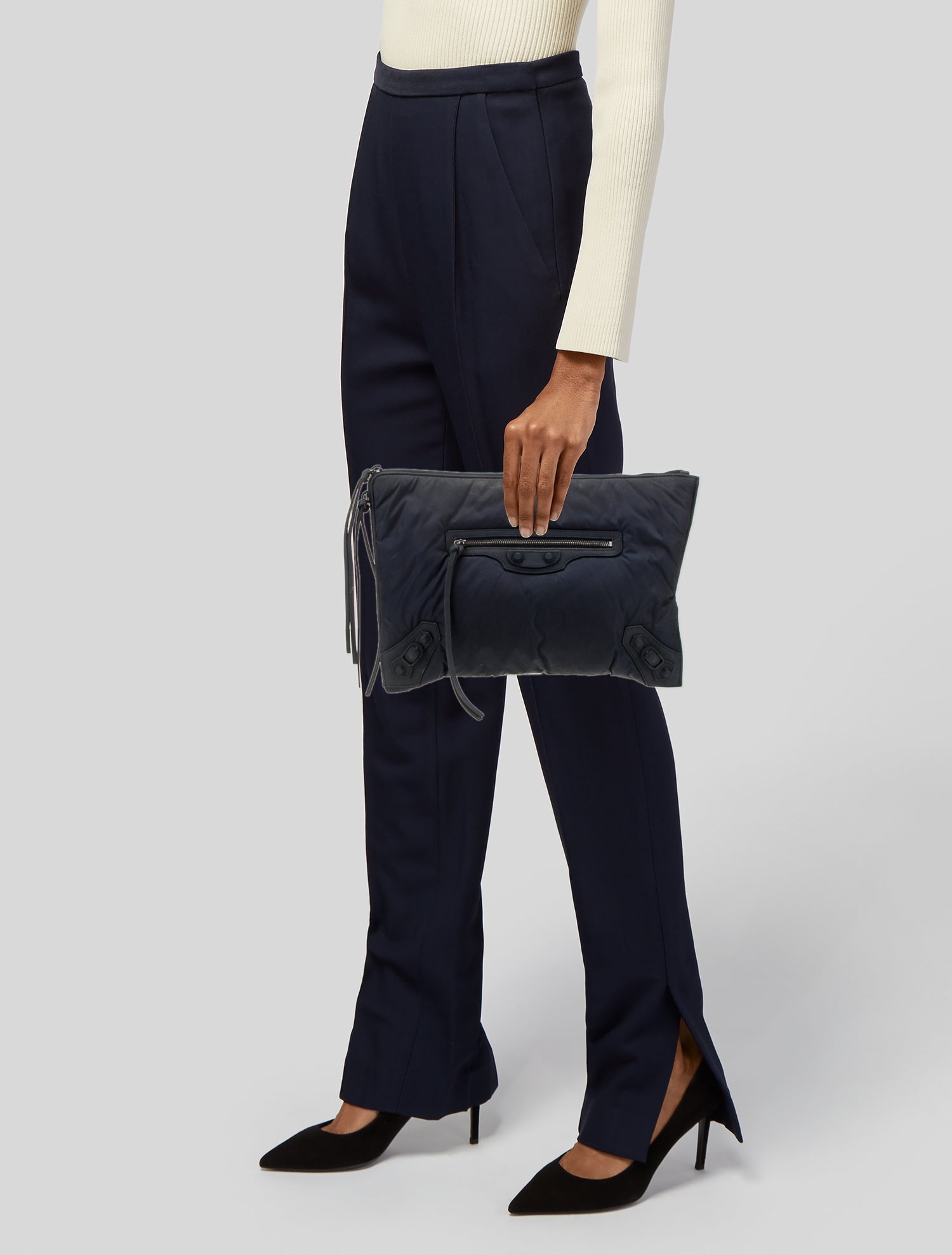 【バレンシアガ】 Clutch Bags クラッチバッグ 新品未使用品 バレンシアガ 本革レザークラッチバック ブラック