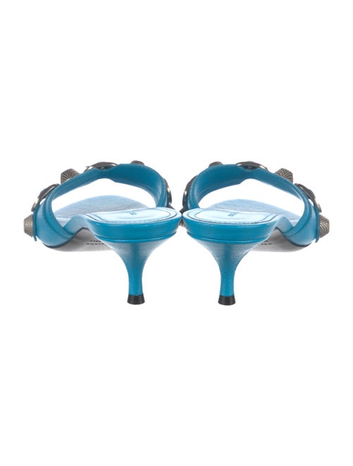 Balenciaga Leather Studded Accents Slides