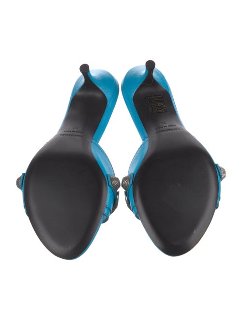 Balenciaga Leather Studded Accents Slides