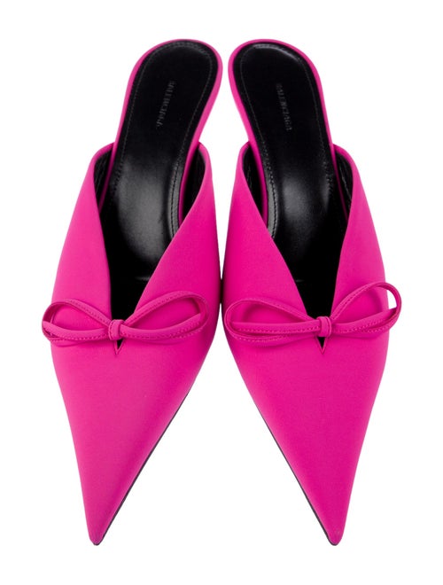 Balenciaga Satin Bow Accents Mules