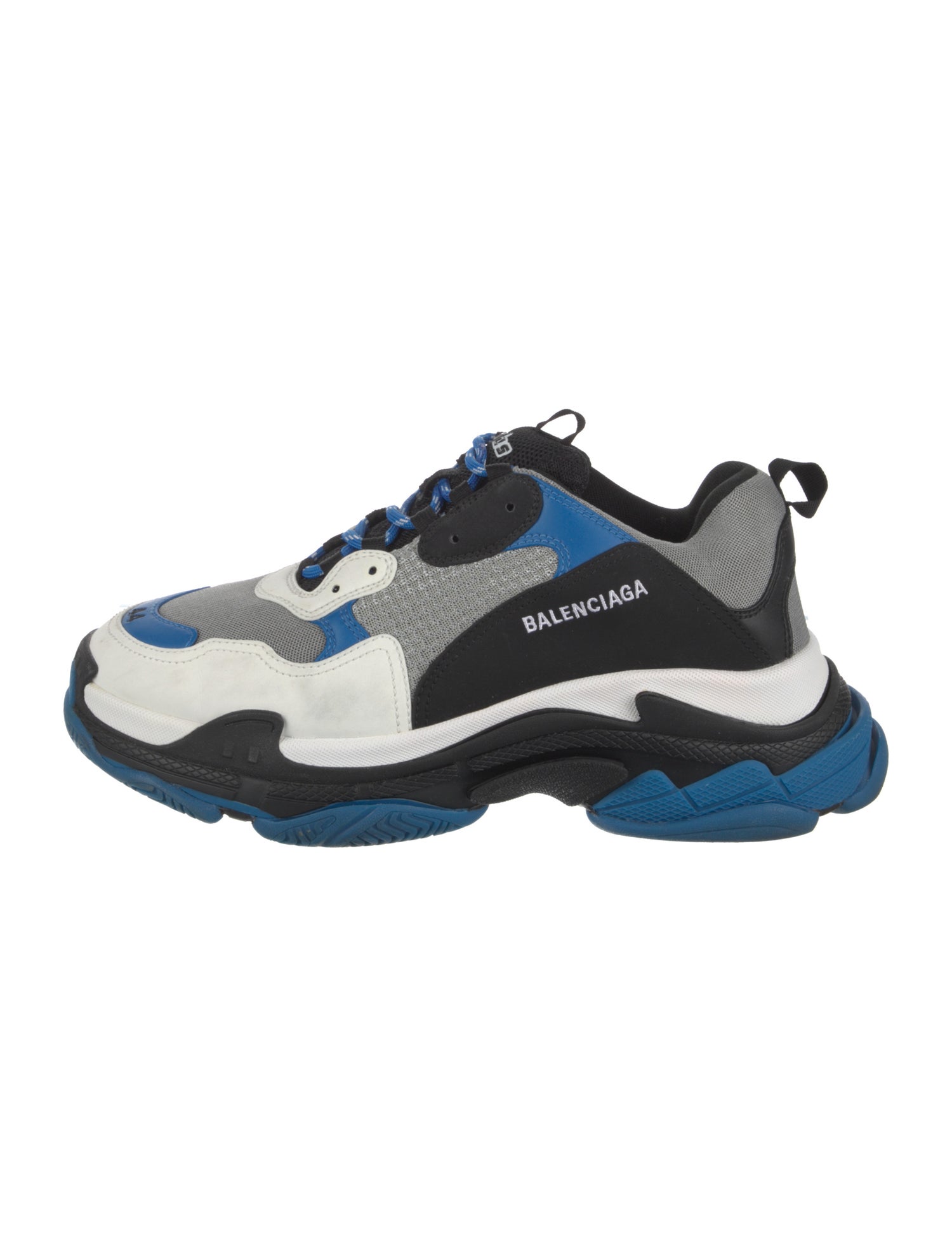 Balenciaga Mesh Colorblock Pattern Chunky Sneakers