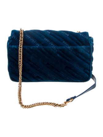 Balenciaga Velvet Shoulder Bag