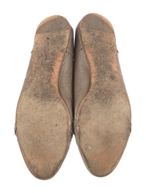 Balenciaga Leather Scalloped Accent Ballet Flats