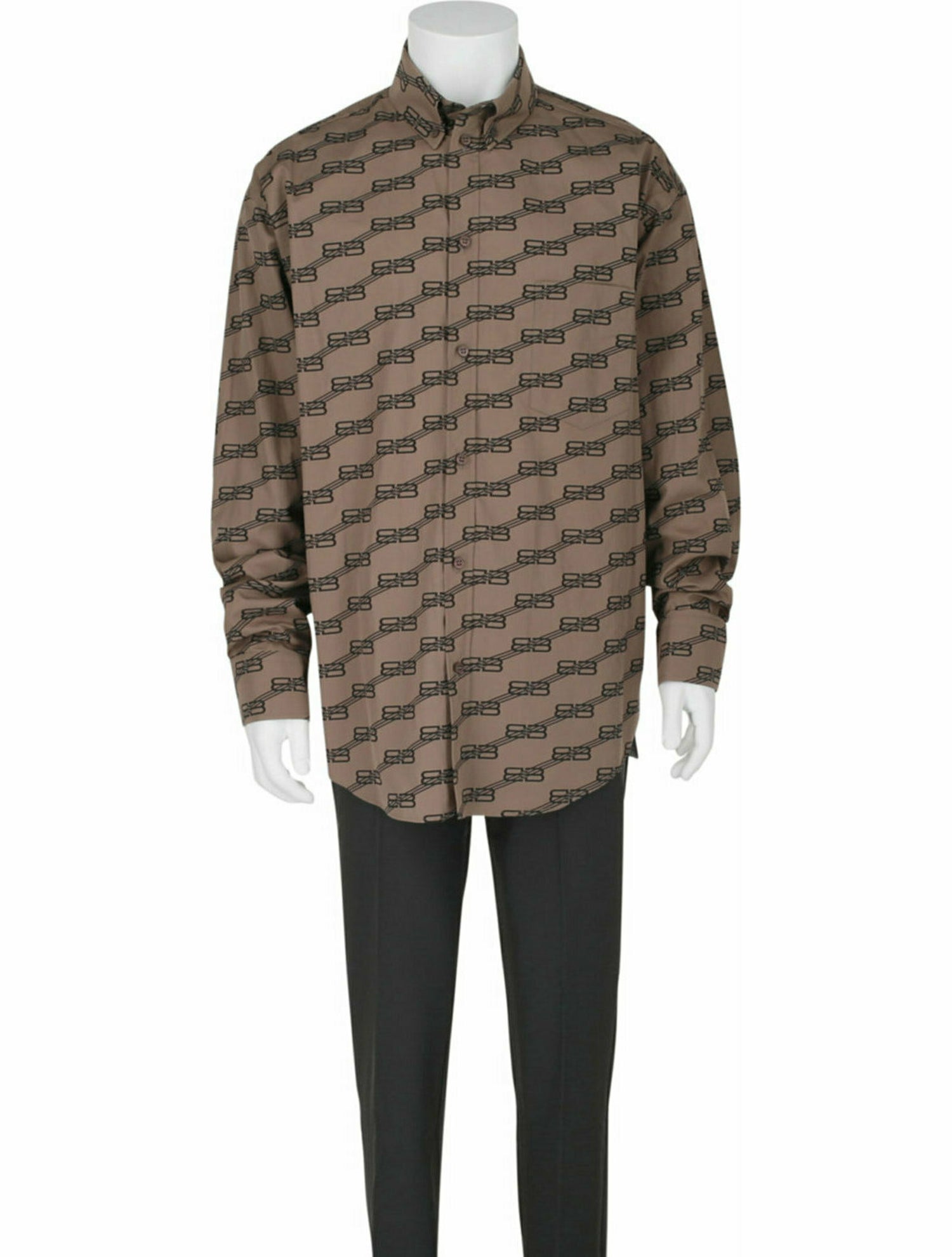 Balenciaga Printed Button-Up Top w/ Tags