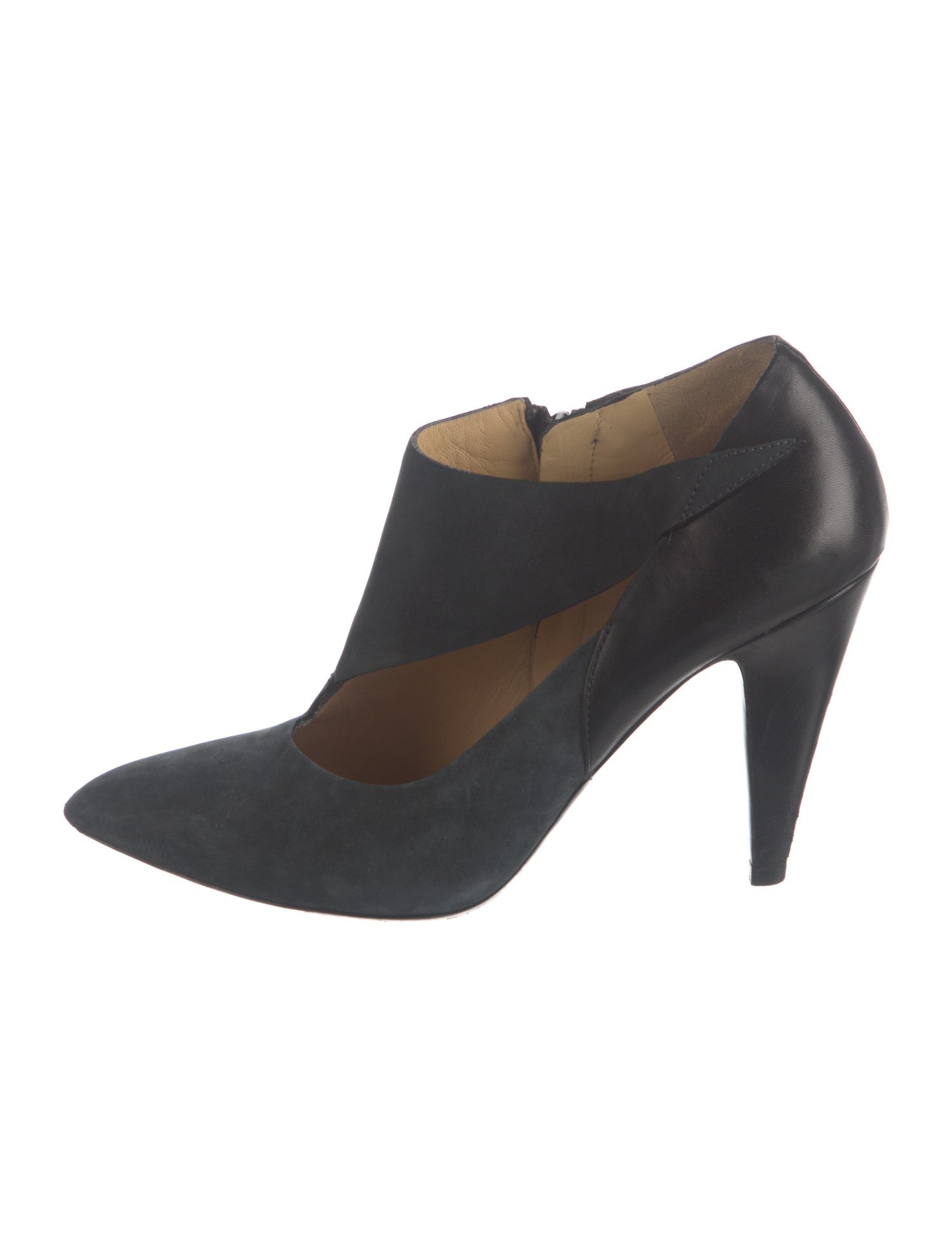 Balenciaga Leather Cutout Accent Pumps