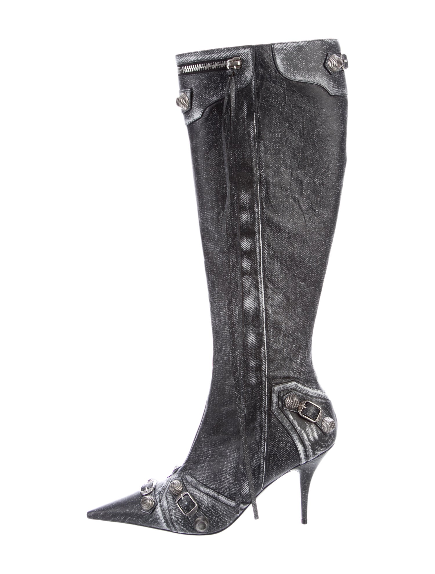 Balenciaga Studded Accents Lace-Up Boots