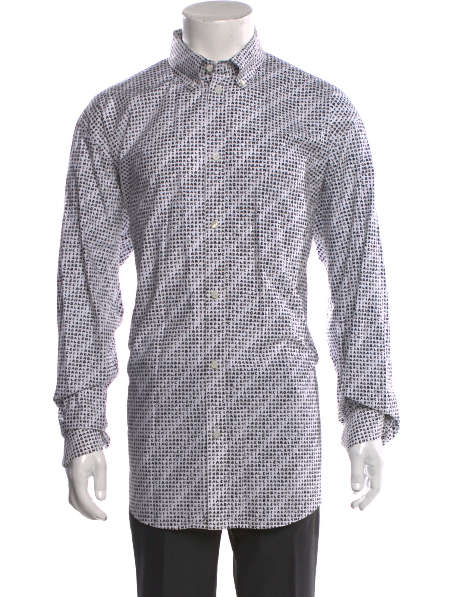 Balenciaga 2020 Plaid Print Dress Shirt