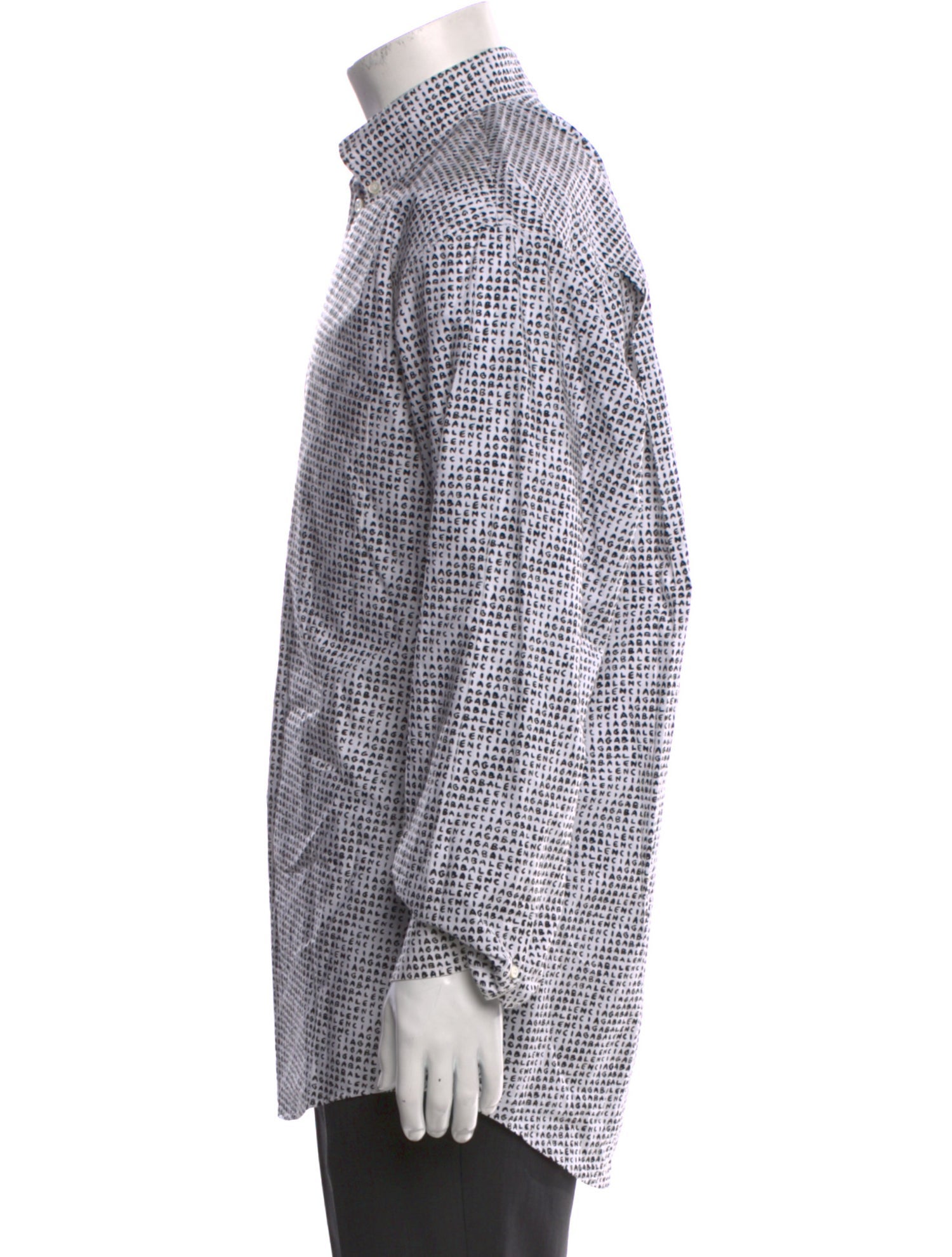 Balenciaga 2020 Plaid Print Dress Shirt