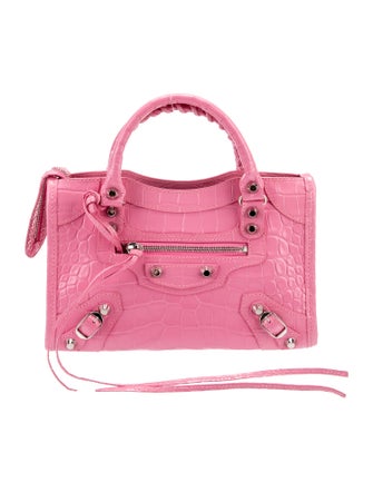 Balenciaga Embossed Leather Motocross Classic City Mini