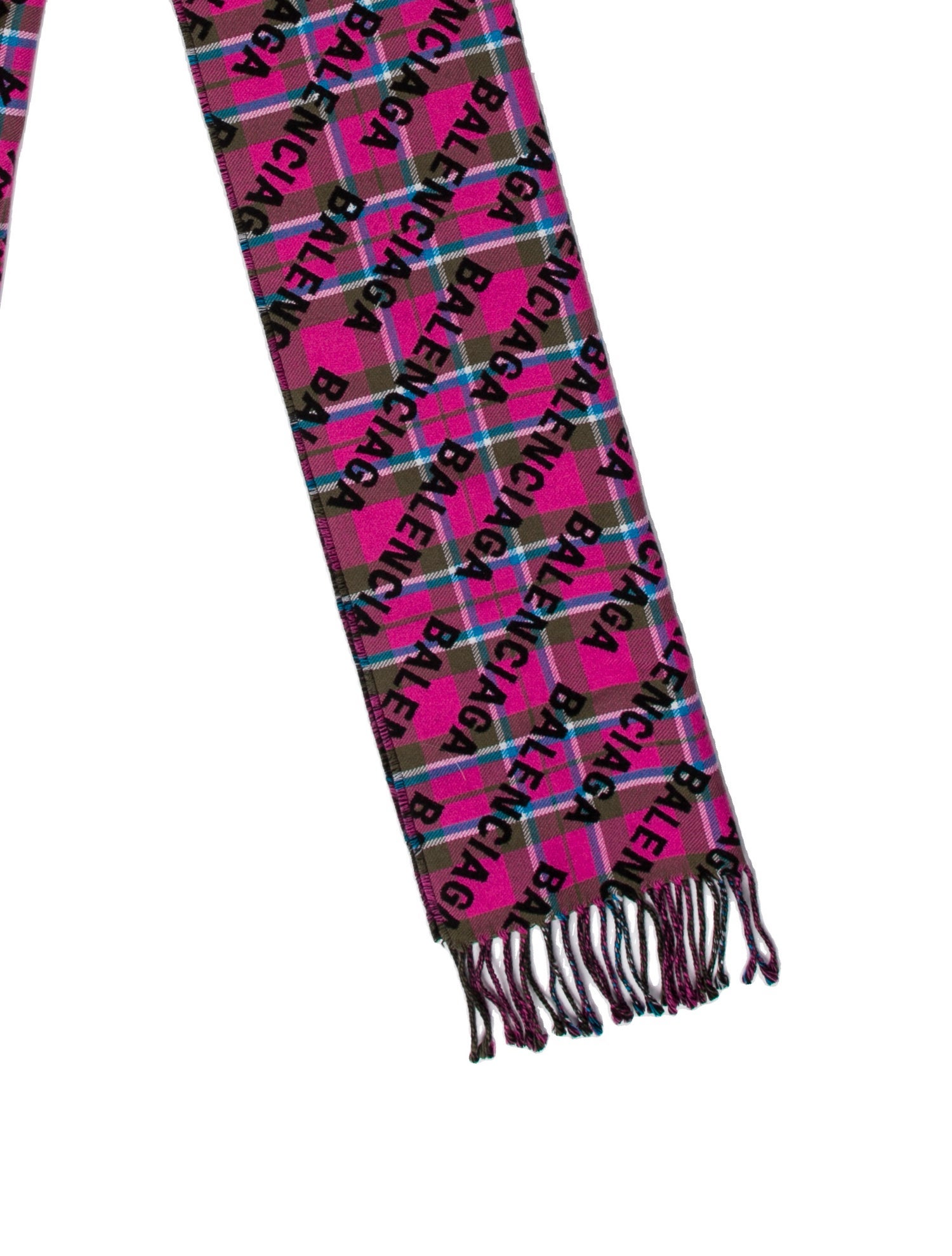 Balenciaga Wool Monogram Pattern Scarf w/ Tags