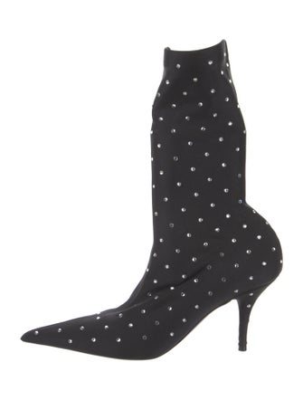 Balenciaga Nylon Crystal Embellishments Sock Boots