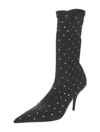 Balenciaga Nylon Crystal Embellishments Sock Boots