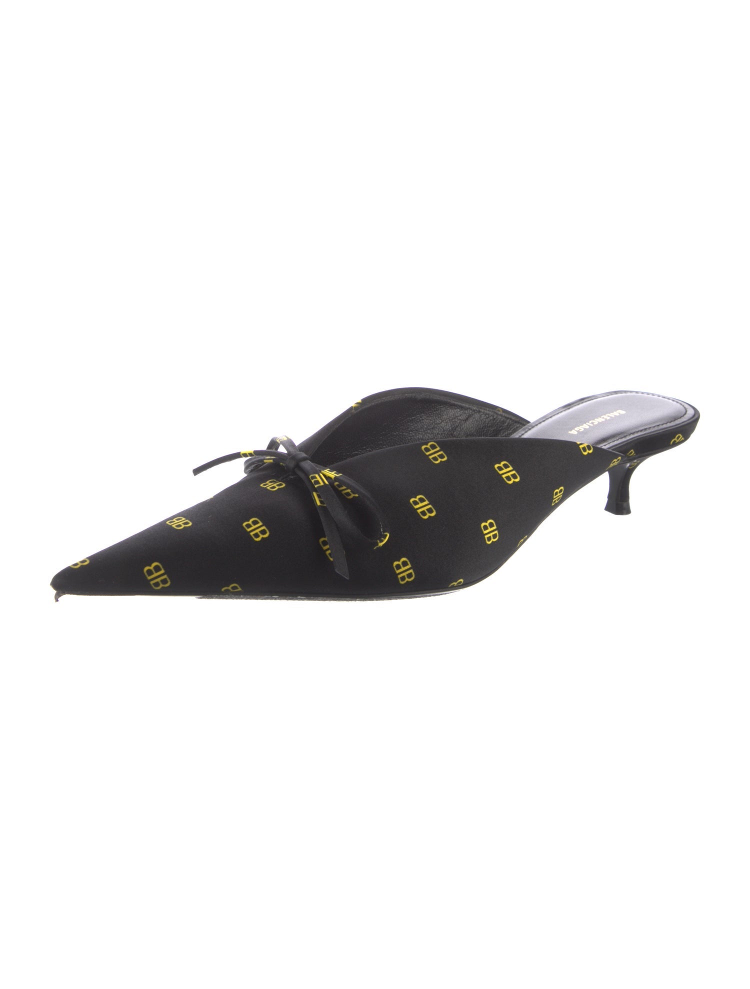 Balenciaga Satin Printed Mules