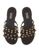 Balenciaga Leather Studded Accents Slides