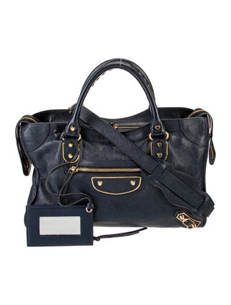 Balenciaga Leather Motocross City Metallic Edge