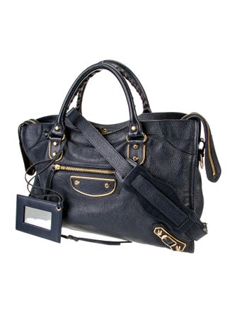 Balenciaga Leather Motocross City Metallic Edge