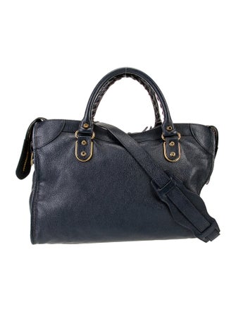 Balenciaga Leather Motocross City Metallic Edge