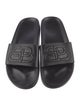 Balenciaga Signature Logo Leather Slides