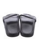 Balenciaga Signature Logo Leather Slides