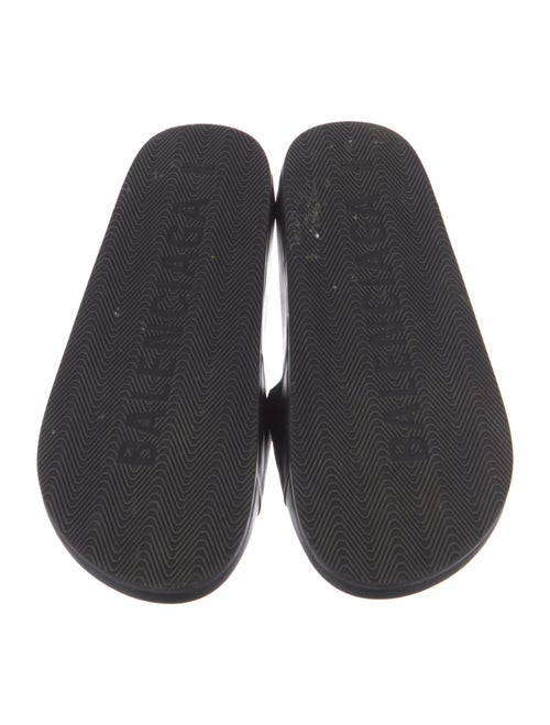 Balenciaga Signature Logo Leather Slides