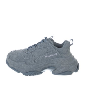 Balenciaga Denim Triple S Chunky Sneakers