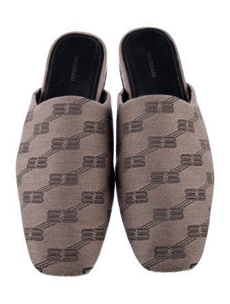 Balenciaga Monogram Pattern Canvas Mules