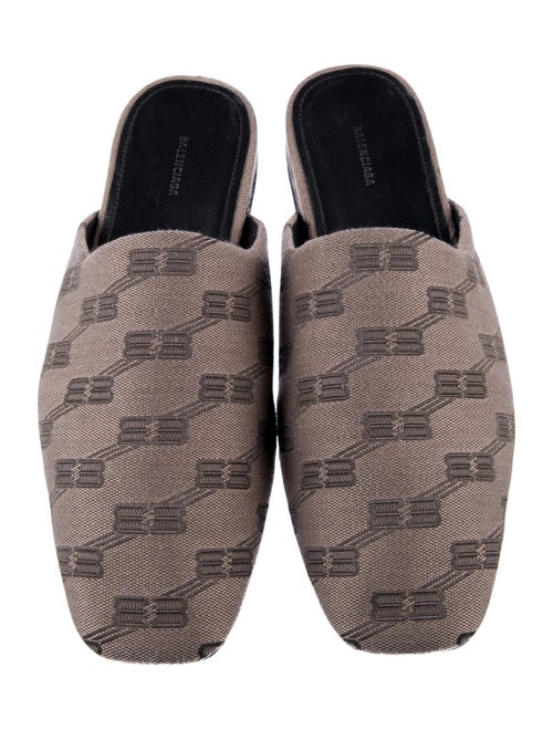 Balenciaga Monogram Pattern Canvas Mules