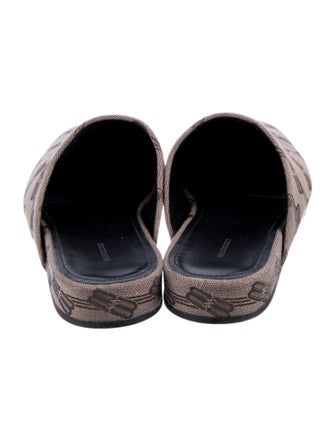 Balenciaga Monogram Pattern Canvas Mules